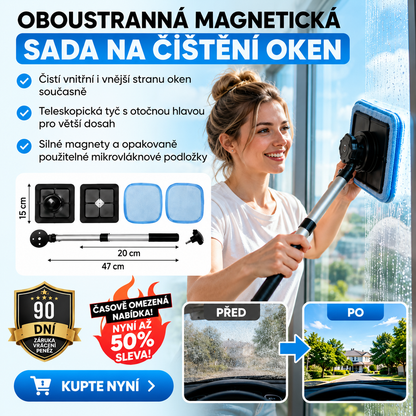 Magnetická oboustranná stěrka na čelní sklo